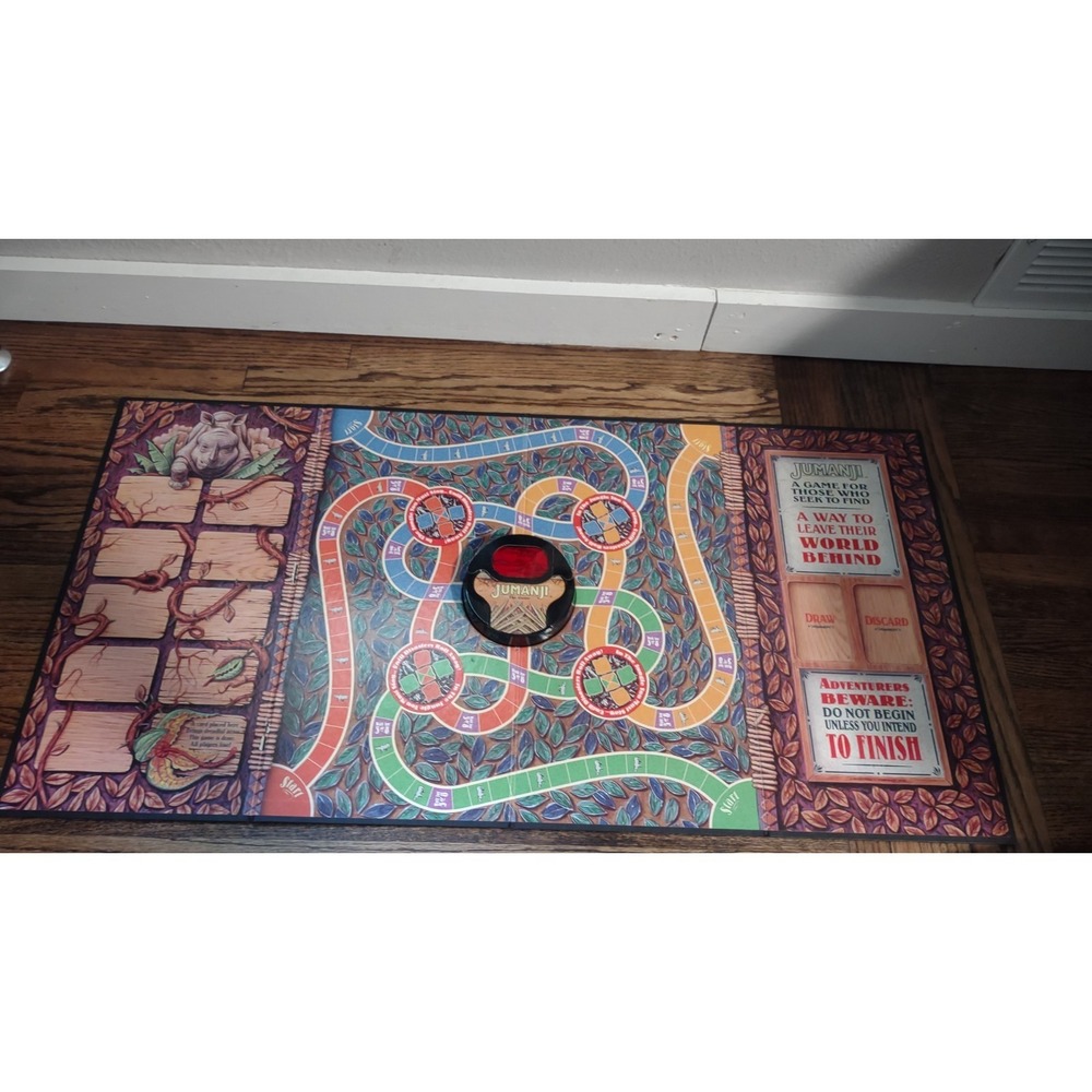 Jumanji The Game 1995 Milton Bradley Board Game Vintage Red Decoder 4634-L1 - Picture 6 of 10